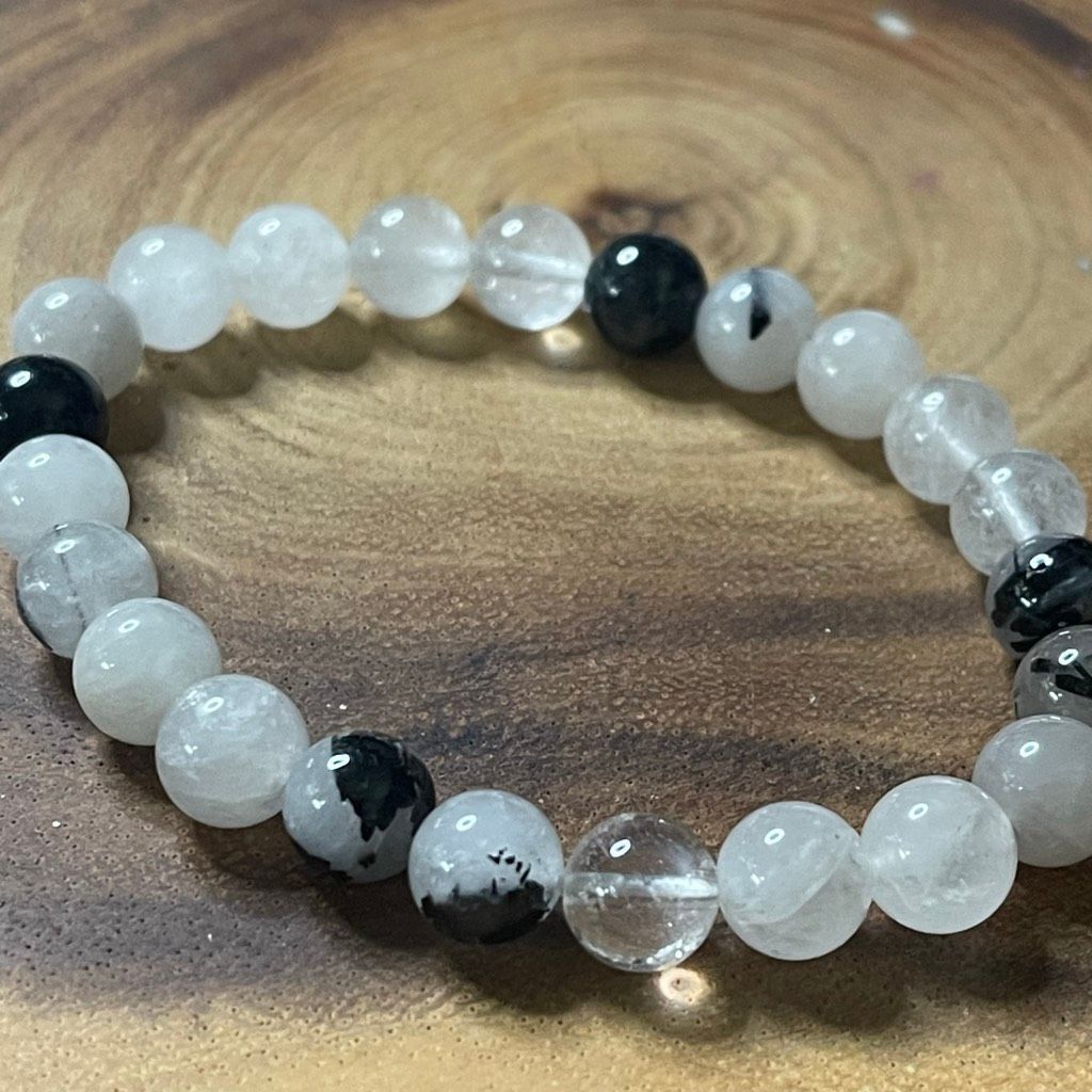 Other Rutilated quartz rutile tourmaline beaded bead stretch brace Size ONE SIZE - 7 Thumbnail