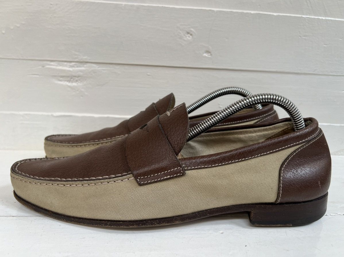 Prada Prada Men's Business Shoes Brown Leather Penny Loafers Size US 7 / EU 40 - 4 Thumbnail