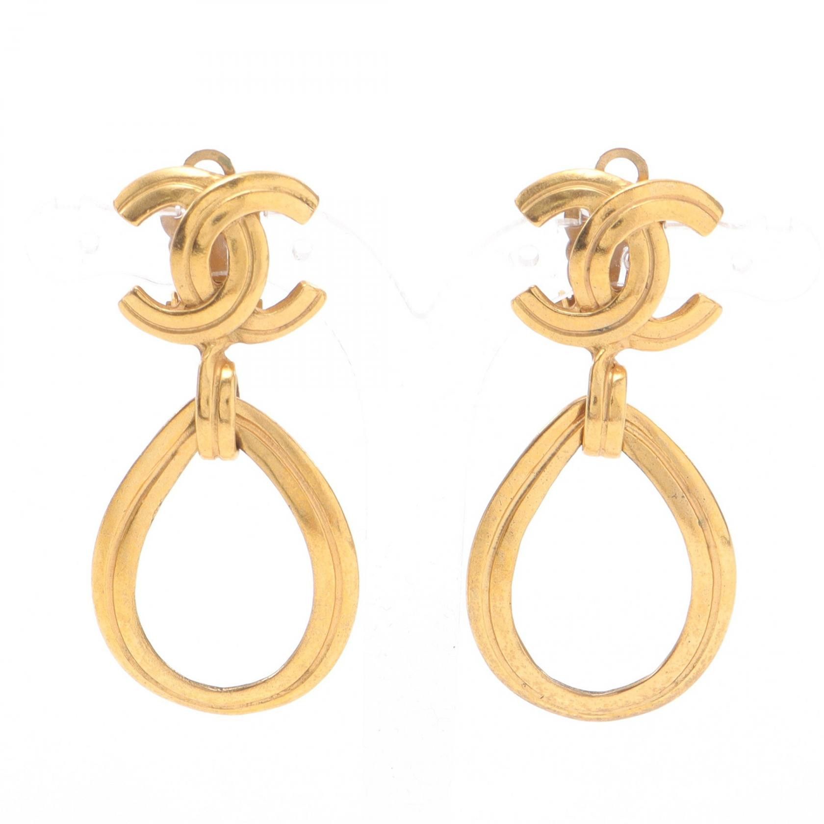 Chanel Chanel Chanel Coco Mark Earrings Metal Earrings DUTY FREE for USA Size ONE SIZE - 1 Thumbnail