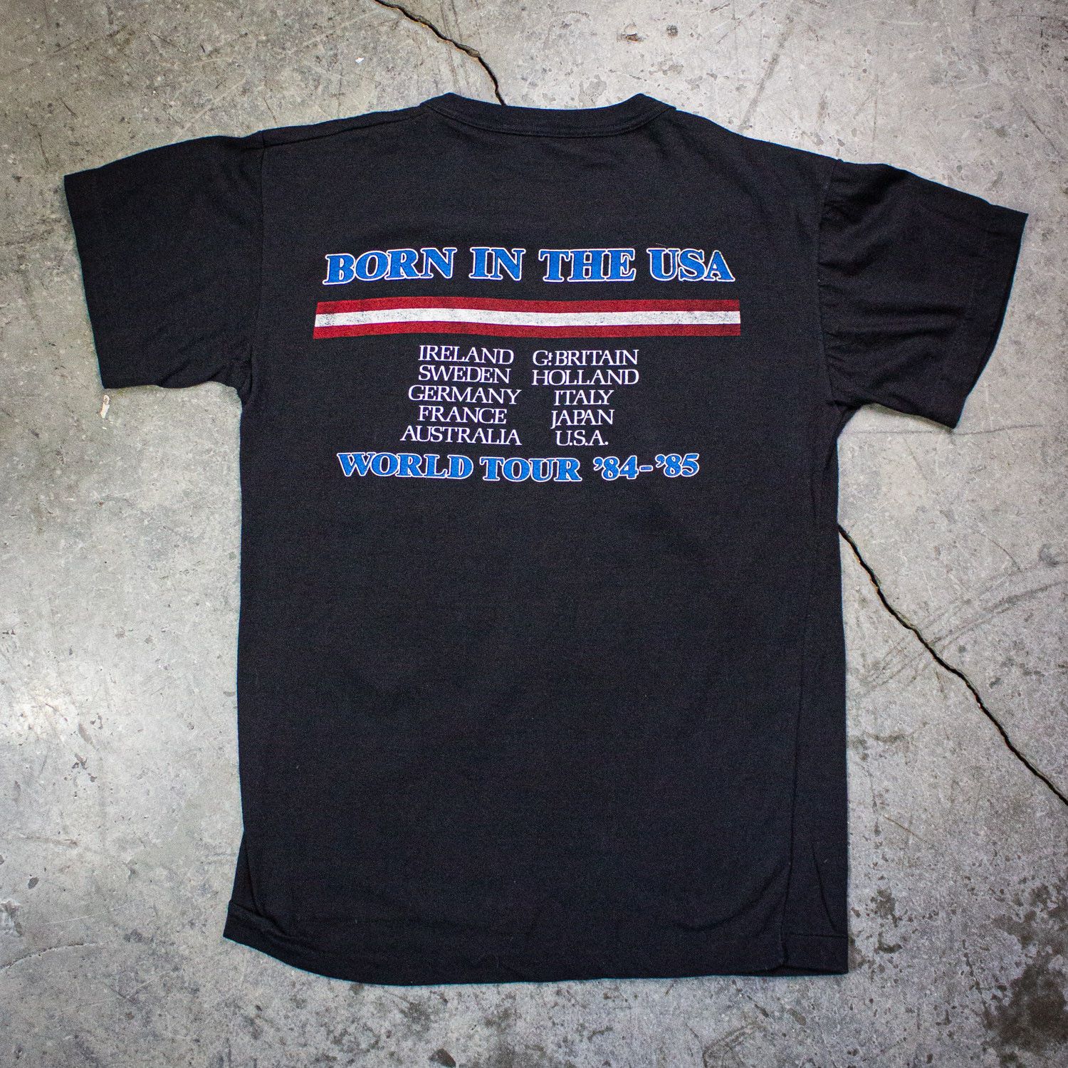 Band Tees × Vintage Bruce Springsteen Born In The USA Concert Tee 1984/85 Size US S / EU 44-46 / 1 - 2 Thumbnail