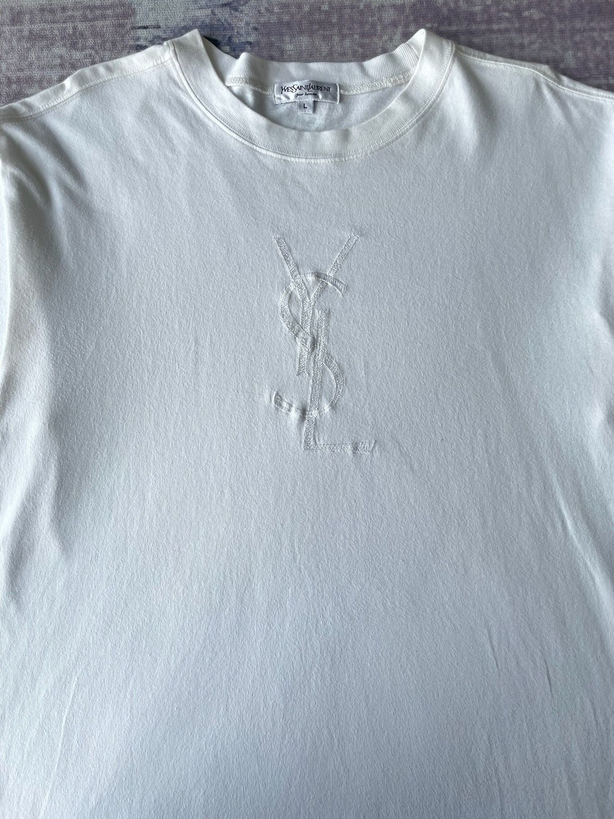 Yves Saint Laurent Vintage YSL Yves Saint Laurent Embroidered Tees Size US L / EU 52-54 / 3 - 2 Thumbnail