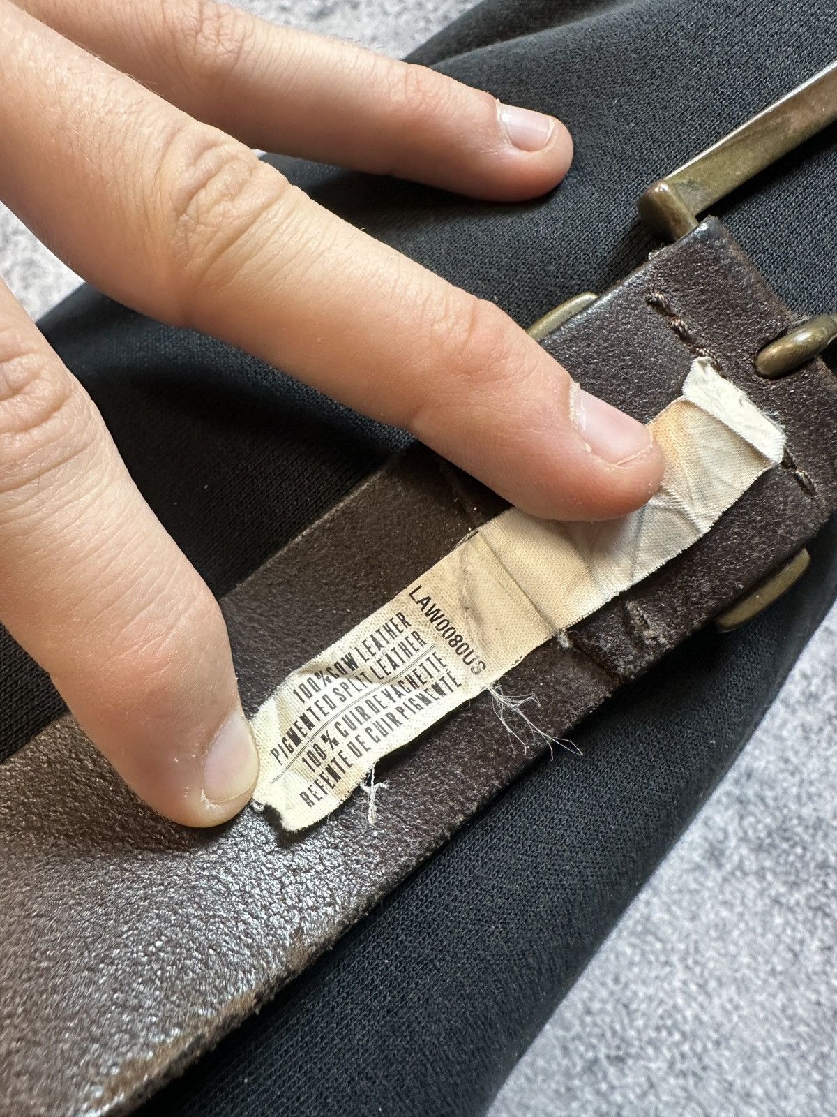 Vintage × Wrangler Vintage Wrangler Leather Belts Handmade Streetwear USA Style Size ONE SIZE - 3 Thumbnail