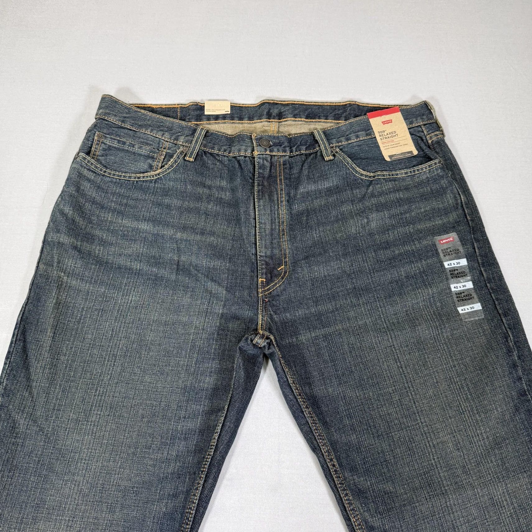 Levi's Levis Jeans Mens 42x30 Blue 559 Relaxed Straight Fit Baggy Denim Pants Western Size US 42 / EU 58 - 2 Thumbnail