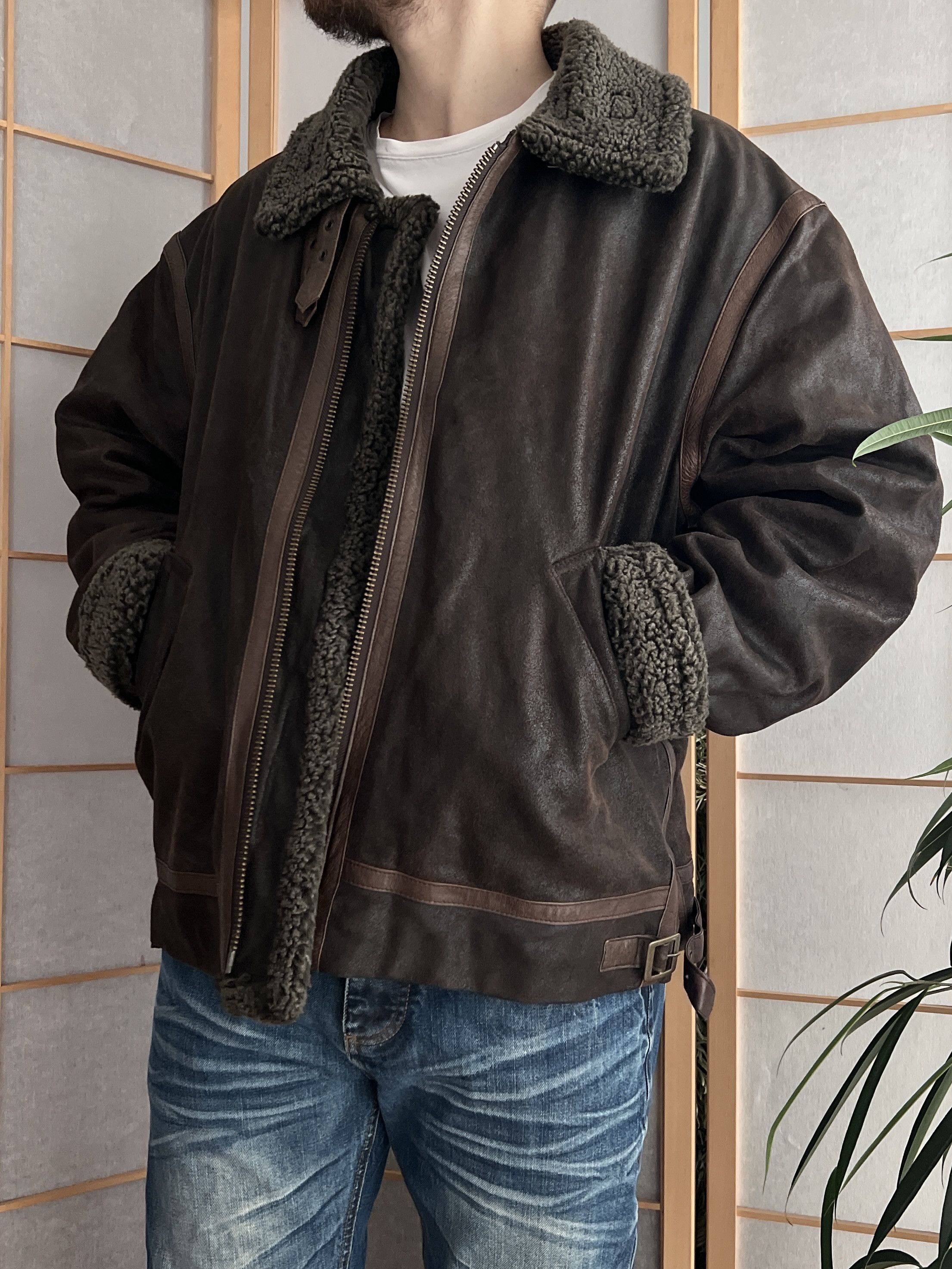 Genuine Leather 14th Addiction Yohji Yamamoto style leather aviator jacket Size US XL / EU 56 / 4 - 23 Thumbnail