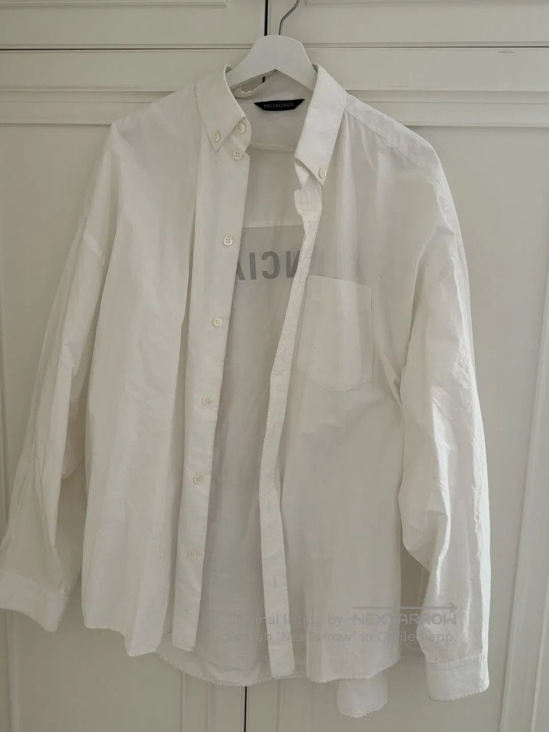 Balenciaga balenciaga white printed shirt jacket uni. Size US L / EU 52-54 / 3 - 2 Thumbnail