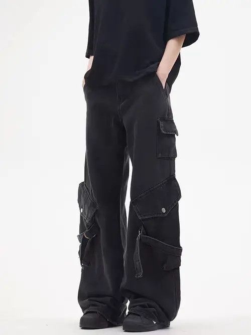 Japanese Brand Street Hip Hop Street Baggy Workwear Denim Trousers Size US 34 / EU 50 - 3 Thumbnail