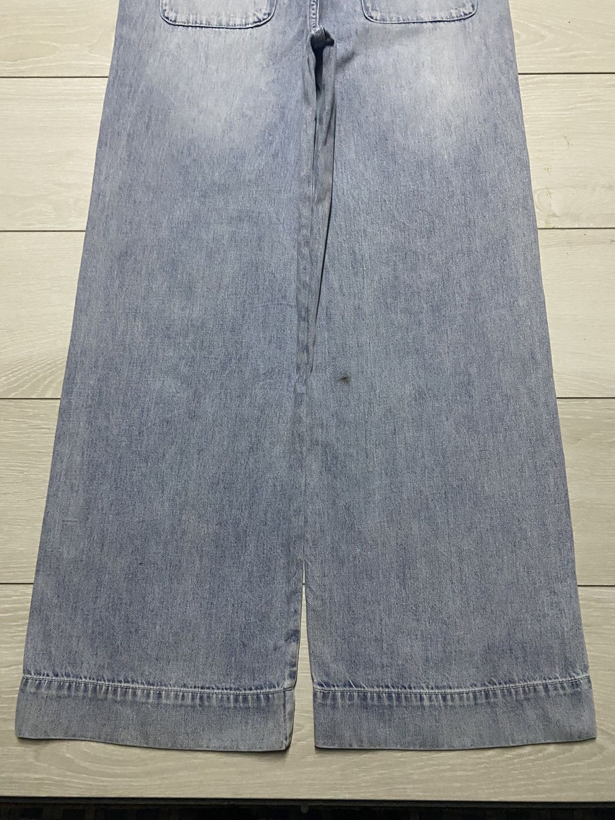 Japanese Brand H&M Bush Pants Light Wash Baggy Woman Size US 29 - 6 Thumbnail