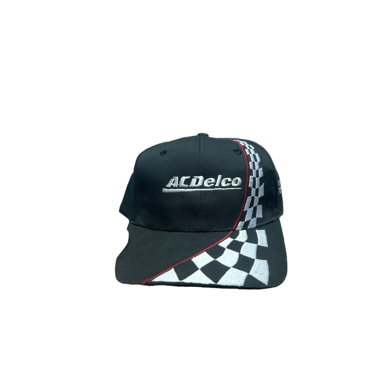Vintage VINTAGE SnapBack Hat Cap AC Delco Universal Lift Parts Racing Checkered Black Adjustable Black Men Mens Cap Size ONE SIZE - 1 Thumbnail