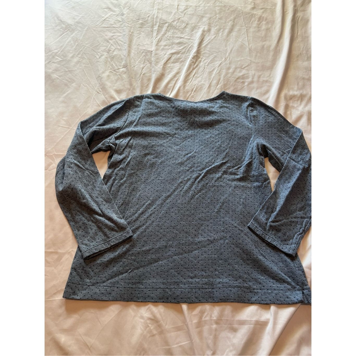 Croft & Barrow Croft & Barrow Blue Polkadot Long Sleeve Top Woman’s Size La Size L / US 10 / IT 46 - 6 Thumbnail