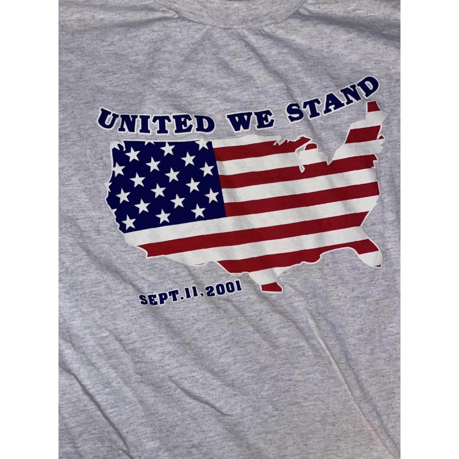 AAA VINTAGE United We Stand T-Shirt Grey XL Men XL United We Stand 9/11 Patriotism 2000s Size US XL / EU 56 / 4 - 3 Thumbnail