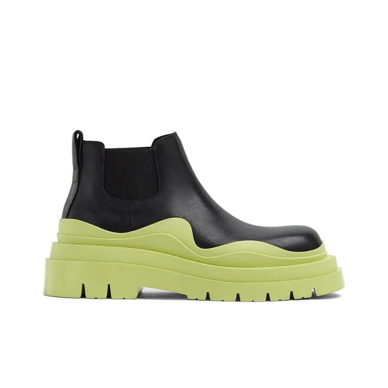 Bottega Veneta o1n1vont1224 Tire Chelsea Boots in Black/Yellow Size US 4 / IT 34 - 1 Thumbnail
