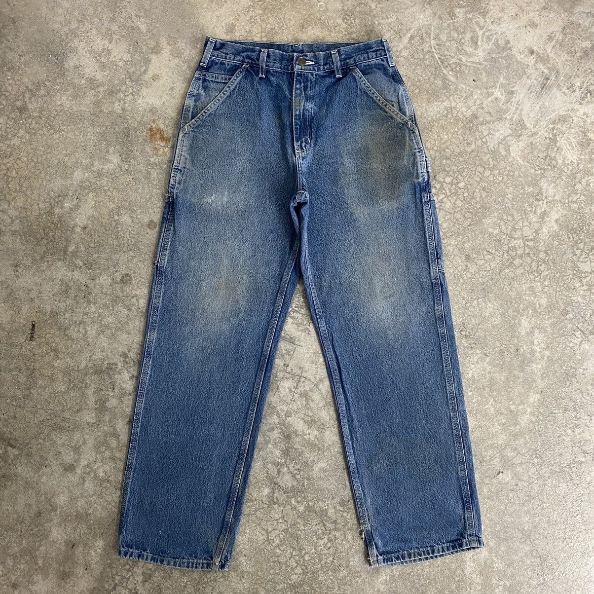 Carhartt Vintage Carhartt Faded Blue Carpenter Work Denim Jeans Size US 30 / EU 46 - 3 Thumbnail