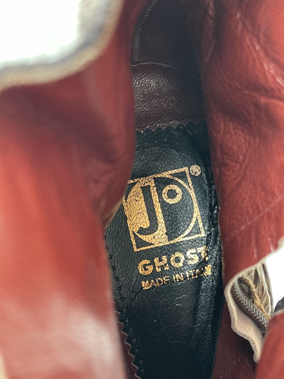 Jo Ghost GHOST Italy Distressed Leather Square Toe Boots Archive Y2K Size US 8 / EU 41 - 22 Thumbnail