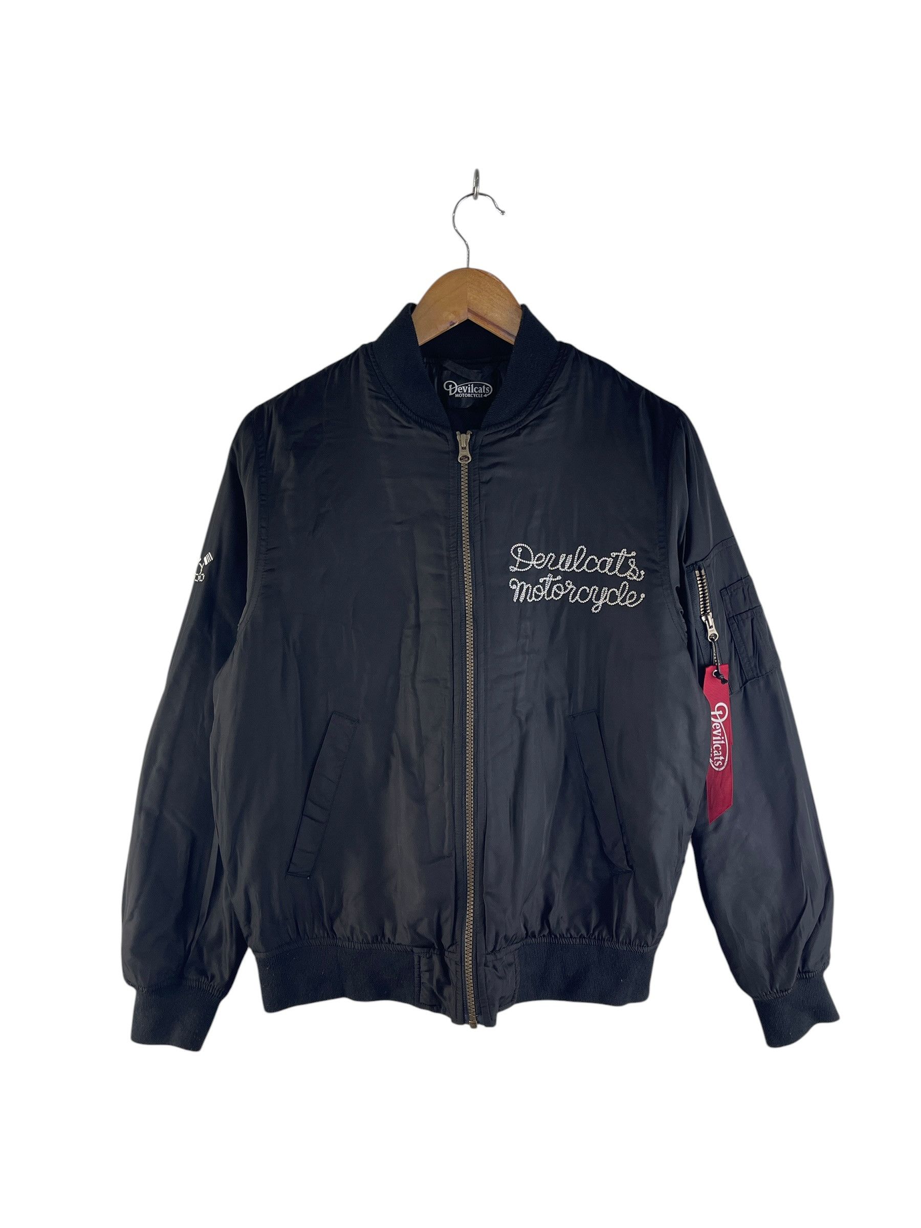 Japanese Brand Devilcats Motorcycle MA-1 Bomber Jacket Streetwear Biker Size US M / EU 48-50 / 2 - 2 Thumbnail