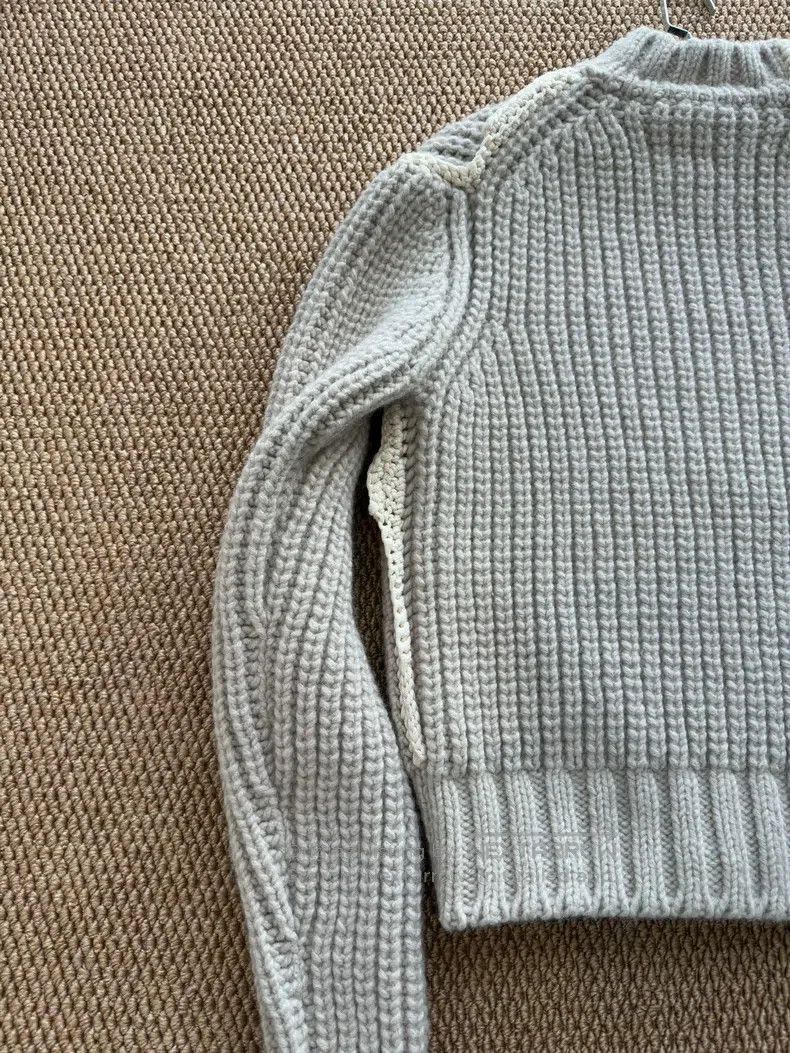 Jil Sander Jil Sander size 36 Light grey striped turtleneck sweater Size S / US 4 / IT 40 - 6 Thumbnail