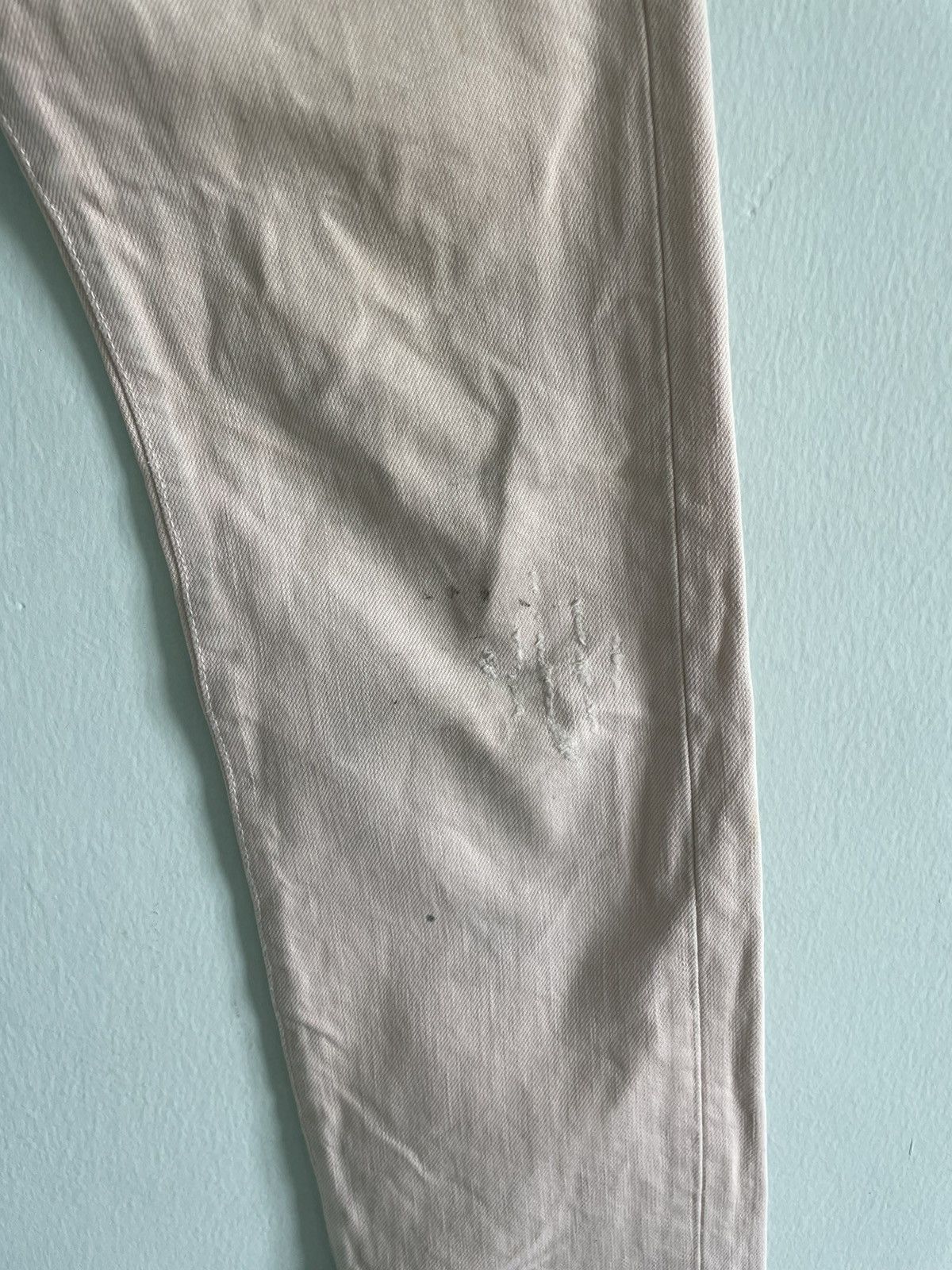 Dior Hedi Slimane White Clawmark Denim Size US 28 / EU 44 - 9 Thumbnail