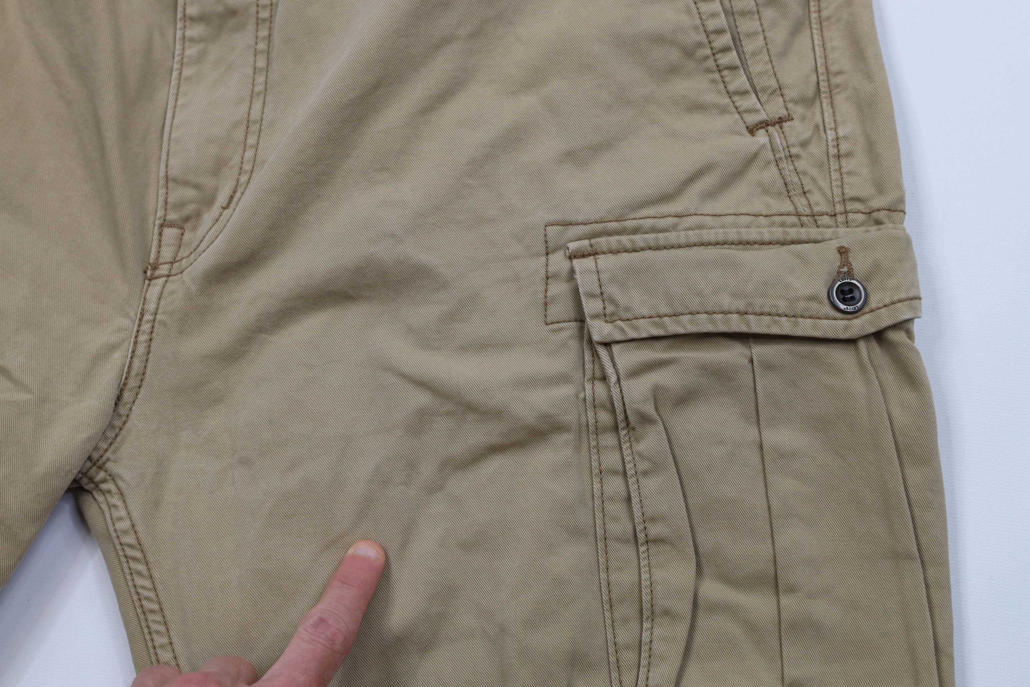 Levi's Vintage Y2K Levis Baggy Wide Leg Cargo Pants Brown Cotton Size US 40 / EU 56 - 6 Thumbnail