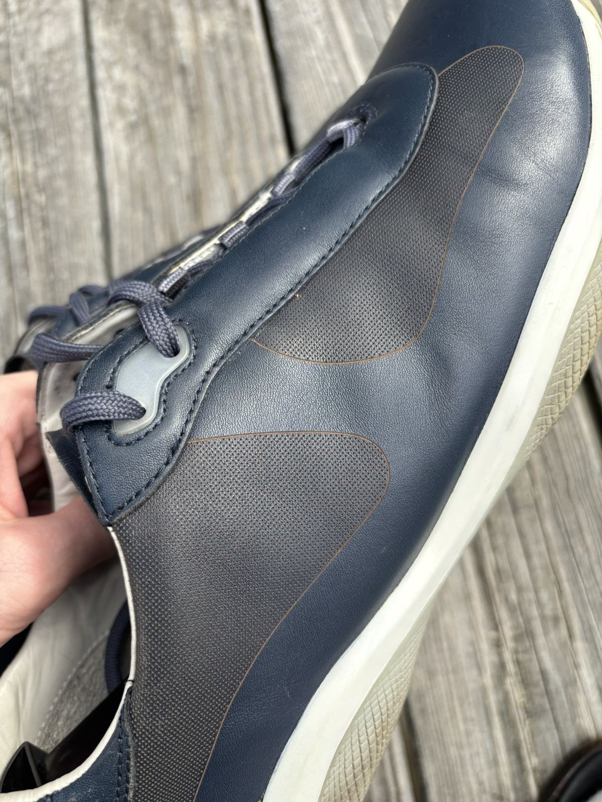 Prada Prada Americas Cup Blue Leather Size 12 Size US 12 / EU 45 - 9 Thumbnail
