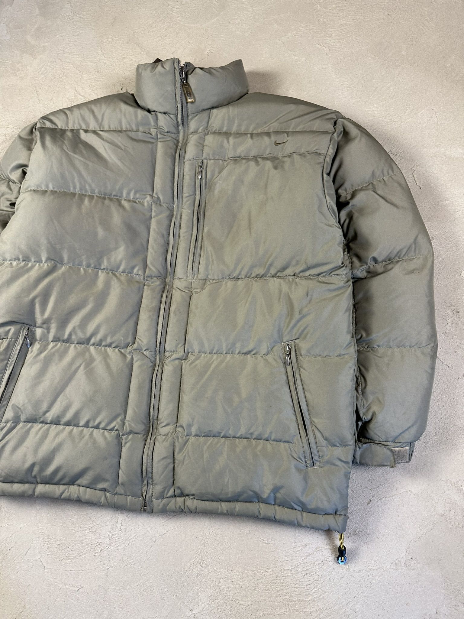 Nike 00s Khaki Nike Down Puffer Boxy Vintage Jacket Size US XL / EU 56 / 4 - 3 Thumbnail