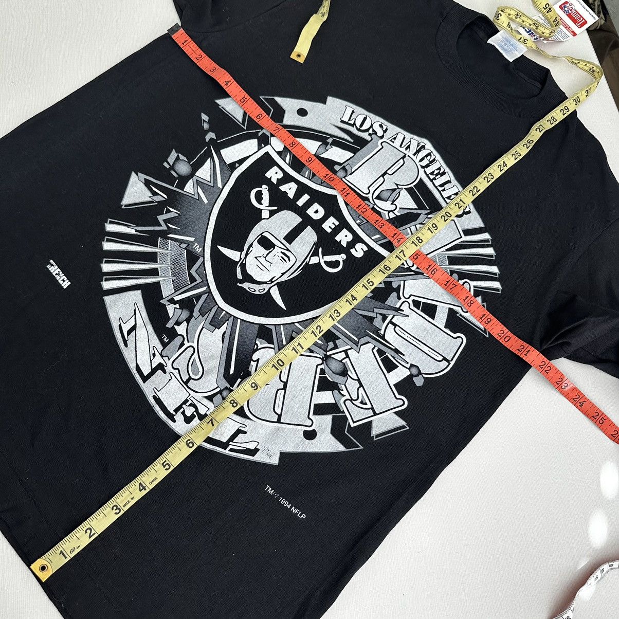 NFL Vintage 90s Los Angeles Oakland Raiders Tee DSWT RARE Large Size US L / EU 52-54 / 3 - 7 Thumbnail