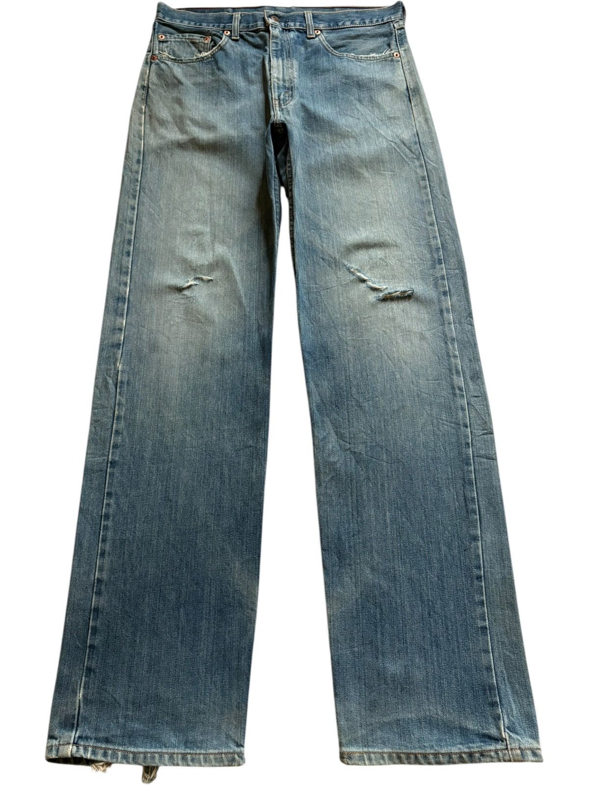 Levi's Vintage 90s Levis 512 Faded Mud Wash Distress Baggy Jeans Size US 34 / EU 50 - 1 Thumbnail