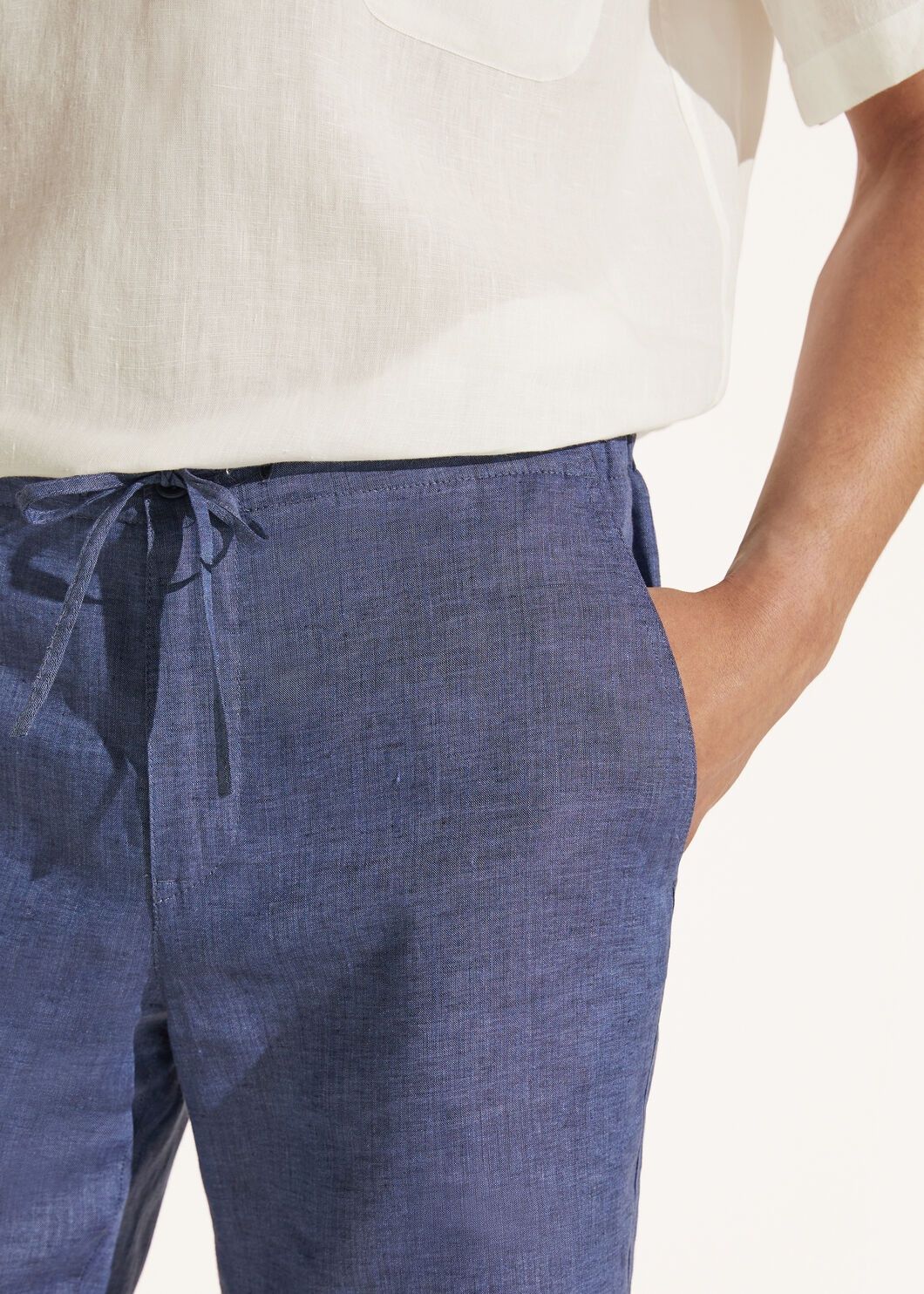 Loro Piana o1w1db10725 FAM2486 Flat Bermuda Short in Blue Size US 36 / EU 52 - 3 Thumbnail