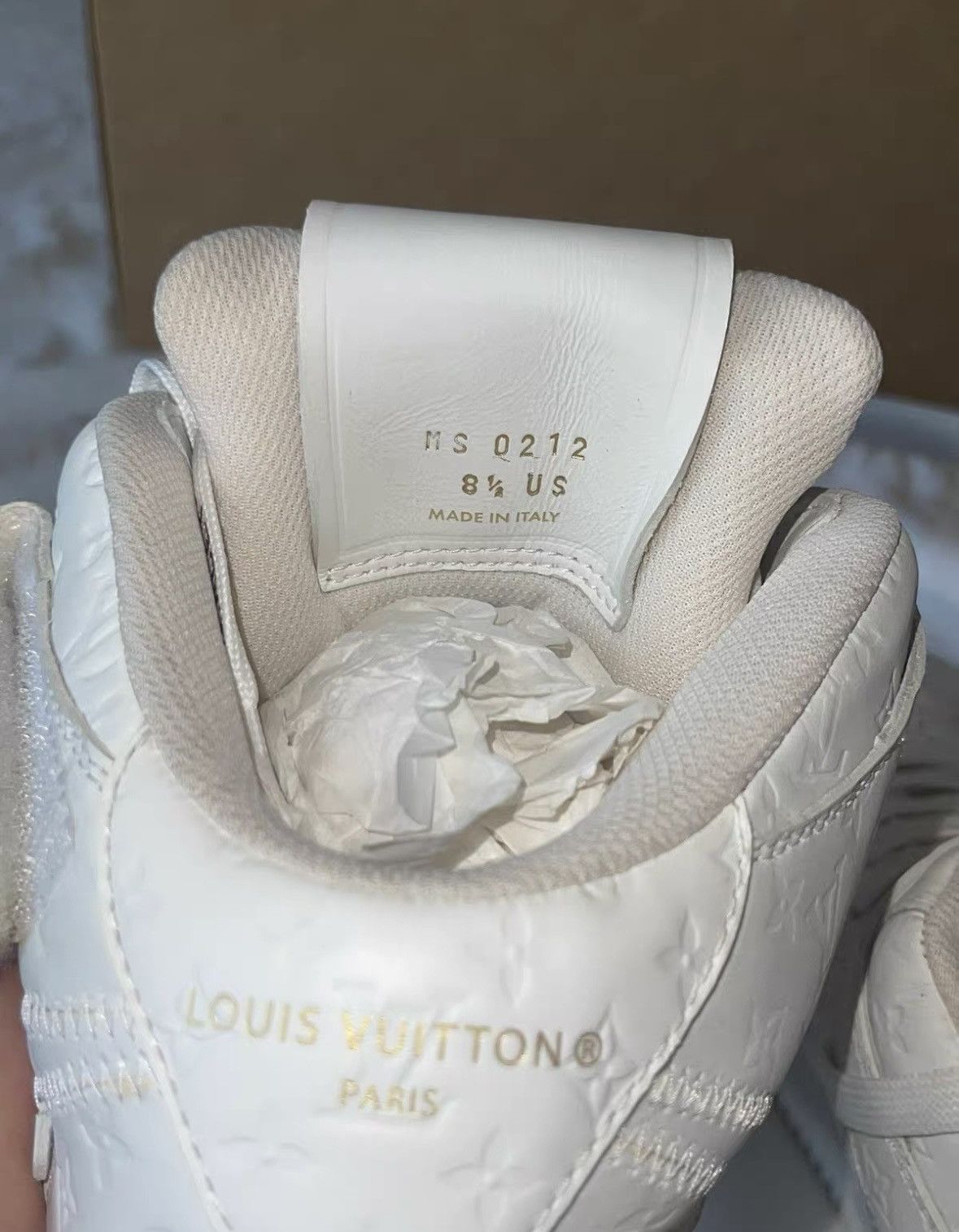 Louis Vuitton Nike x Louis Vuitton White Air Force 1 Sneakers 0079 Size US 8.5 / EU 41-42 - 7 Thumbnail