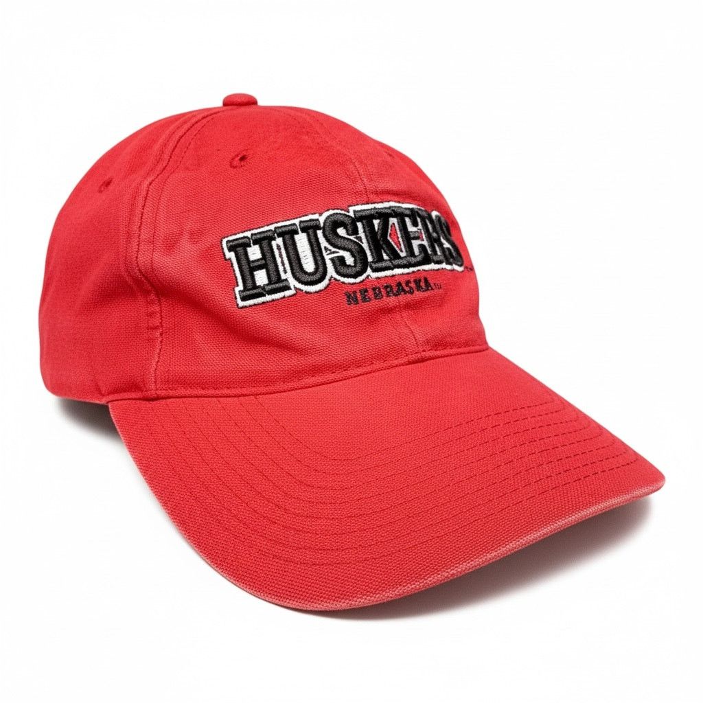 Sports Specialties Vintage Nebraska Huskers Embroidered Red Strapback Hat Cap Size ONE SIZE - 1 Thumbnail