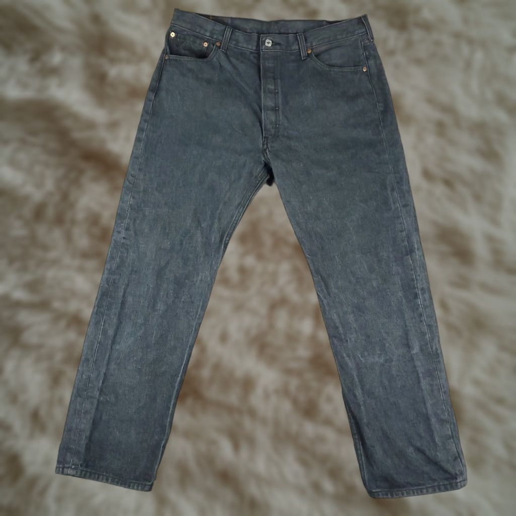 Levi's Levi's 501 Jeans Mens Regular Size 38x30 Blue Button Fly Straight Leg Denim Pants Size US 38 / EU 54 - 1 Thumbnail