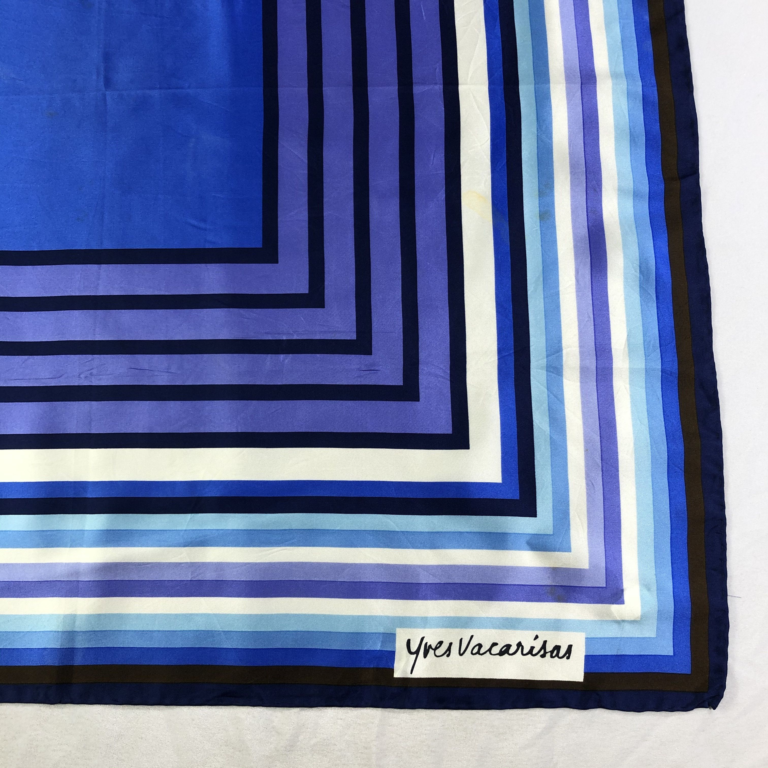 Vintage Vintage Yves Vacarisas Silk Scarf Size ONE SIZE - 4 Thumbnail