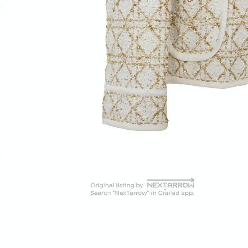 Dior Dior M Size Gold Cotton Blend Jacket . Size M / US 6-8 / IT 42-44 - 4 Thumbnail