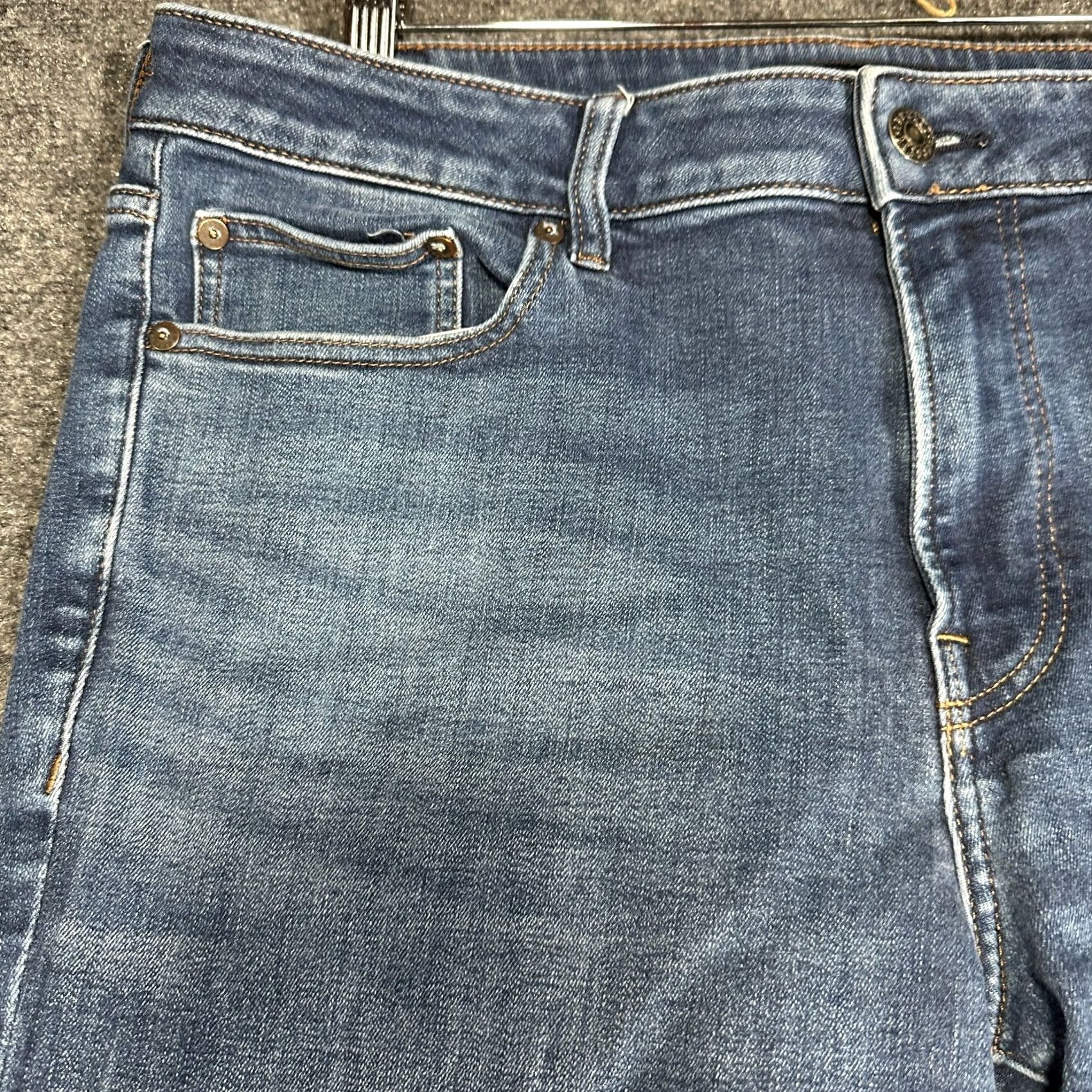 Express Express Jeans Mens Slim Fit 34 Cotton Stretch 5-Pocket Design Medium Wash Denim Shirt Size US 34 / EU 50 - 4 Thumbnail