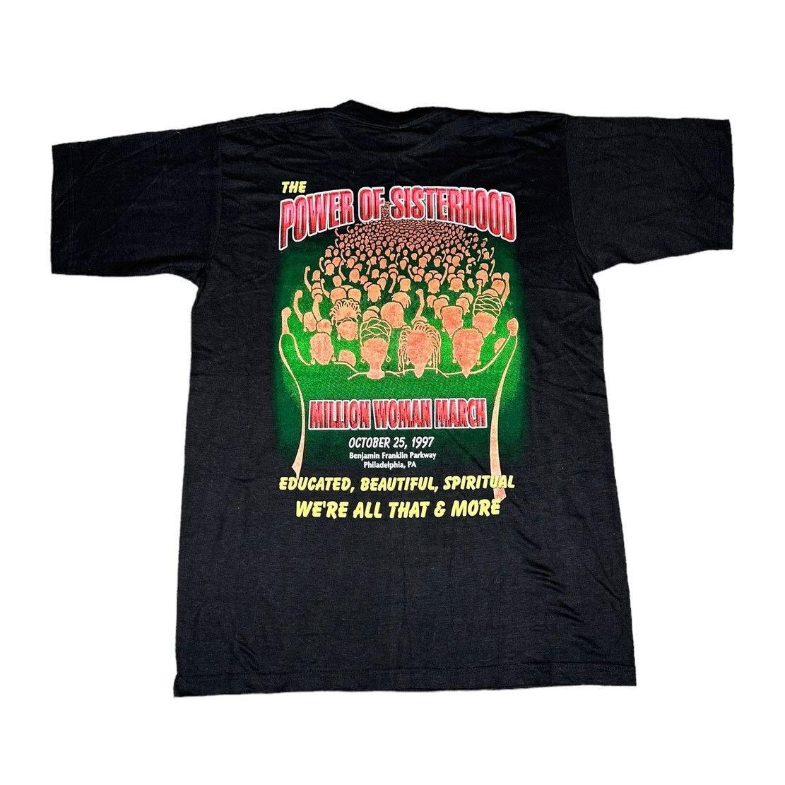 Rap Tees × Vintage Vintage 90s Million Woman March Sisterhood Rap T-Shirt Size US XL / EU 56 / 4 - 2 Thumbnail