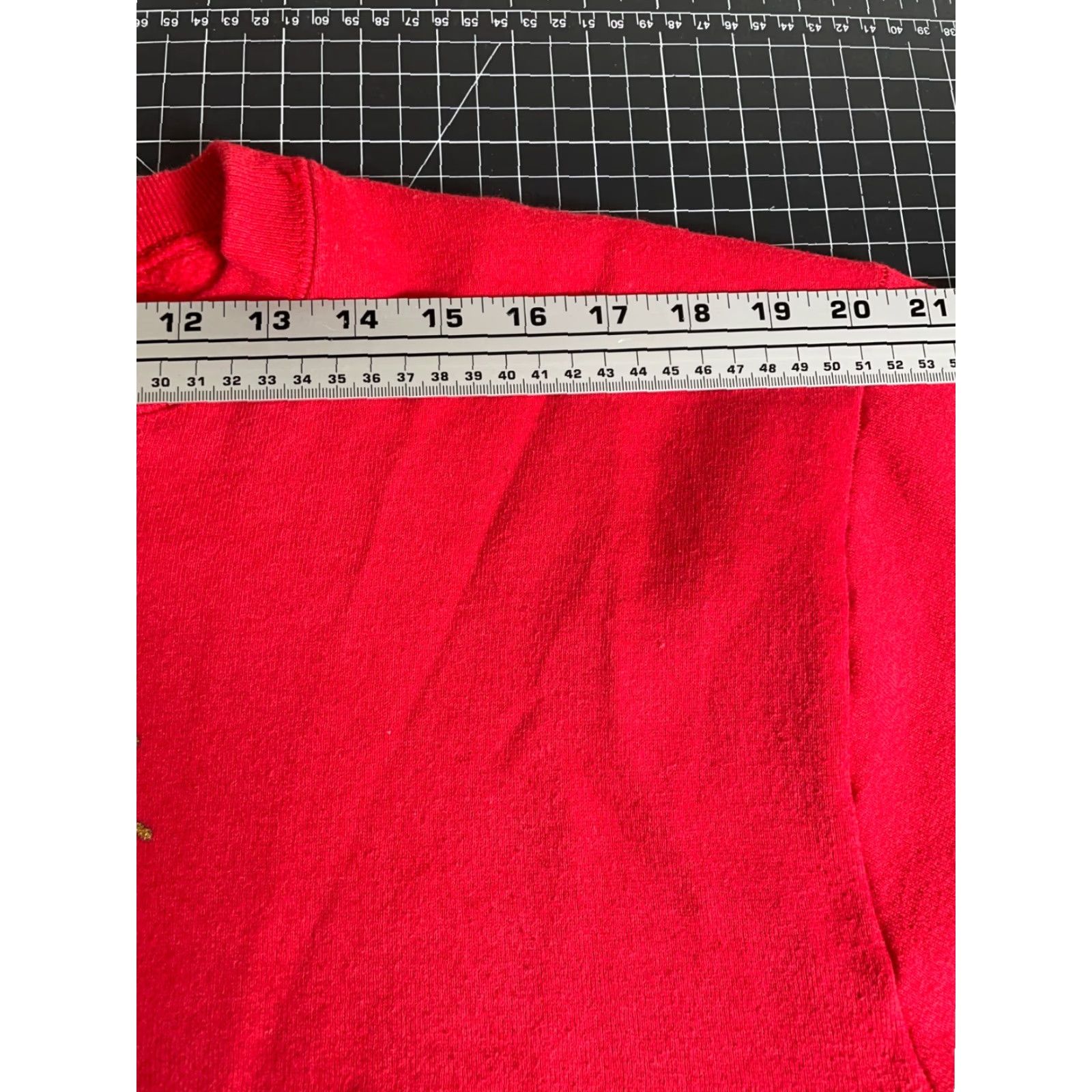 Fruit Of The Loom Fruit of the Loom 90s Christmas Reindeer Sweatshirt Adult Large Red Double Sided Size L / US 10 / IT 46 - 6 Thumbnail