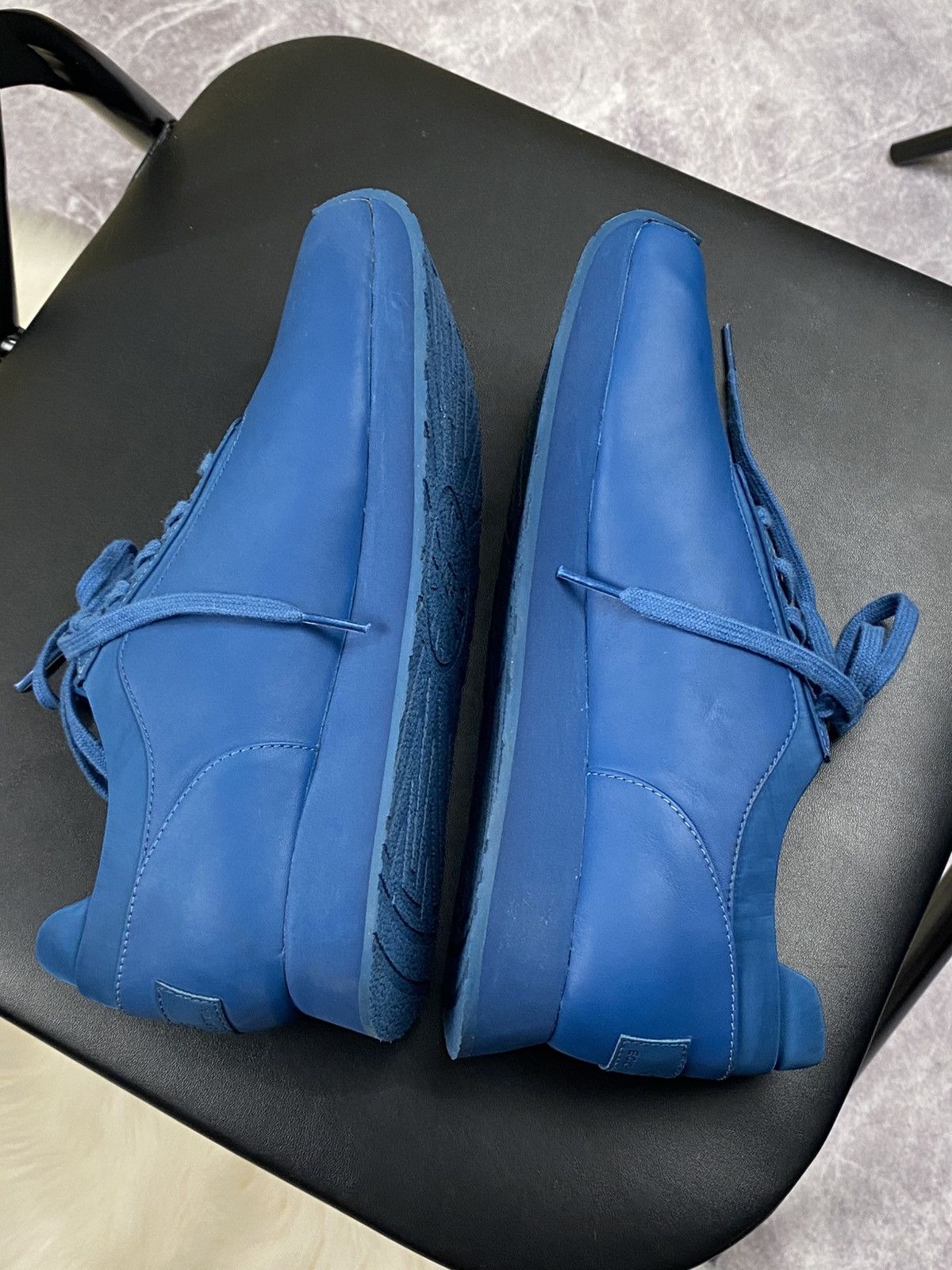 Eckhaus Latta Ugg X Eghaus Latta Square Toe Blue Leather Low Top Sneakers Size US 8 / IT 38 - 8 Thumbnail