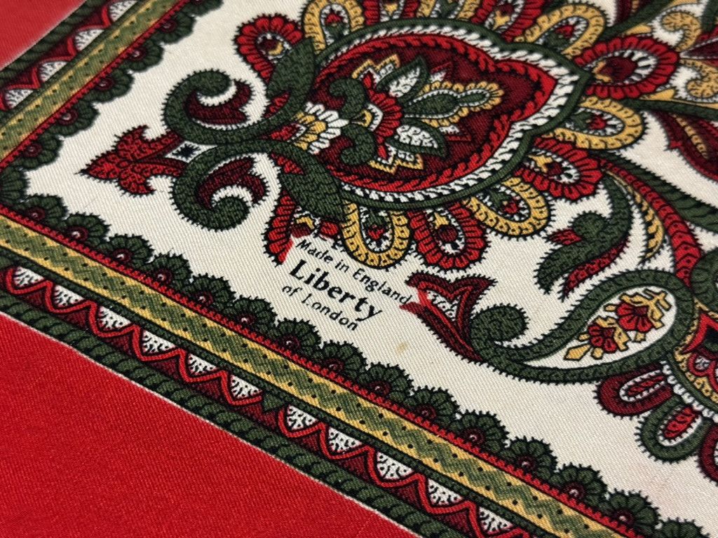 Liberty × Liberty London 100% Authentic Vintage Red Silk Floral Scarf Size ONE SIZE - 4 Thumbnail