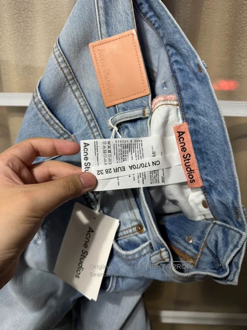 Acne Studios Acne Studios Vintage Cotton Straight-Leg Wide-Leg Jeans Size 28" / US 6 / IT 42 - 3 Thumbnail