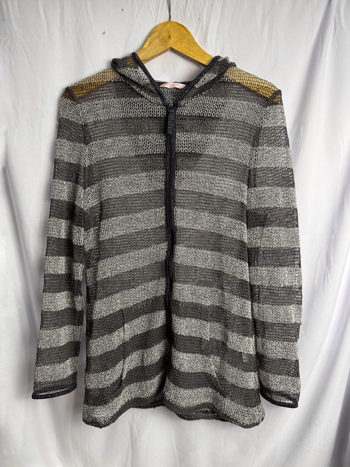 Beauty Beast × Hysteric Glamour × Japanese Brand Net Striped Hoodie Archived Styled Olivia Ifsix Lgb Goa Size US M / EU 48-50 / 2 - 2 Thumbnail