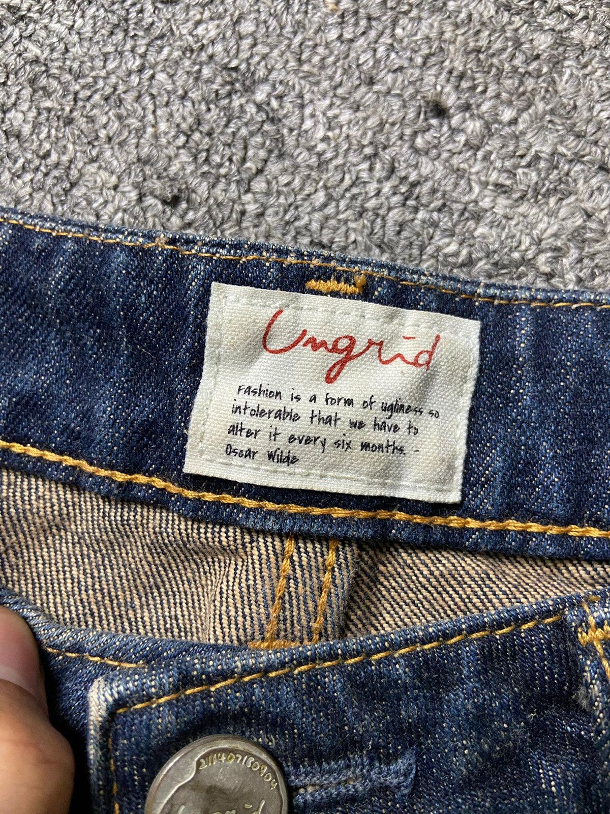 Japanese Brand Ungrid Fashion Distressed Knee Ripped Jeans (158) Size 30" / US 8 / IT 44 - 4 Thumbnail