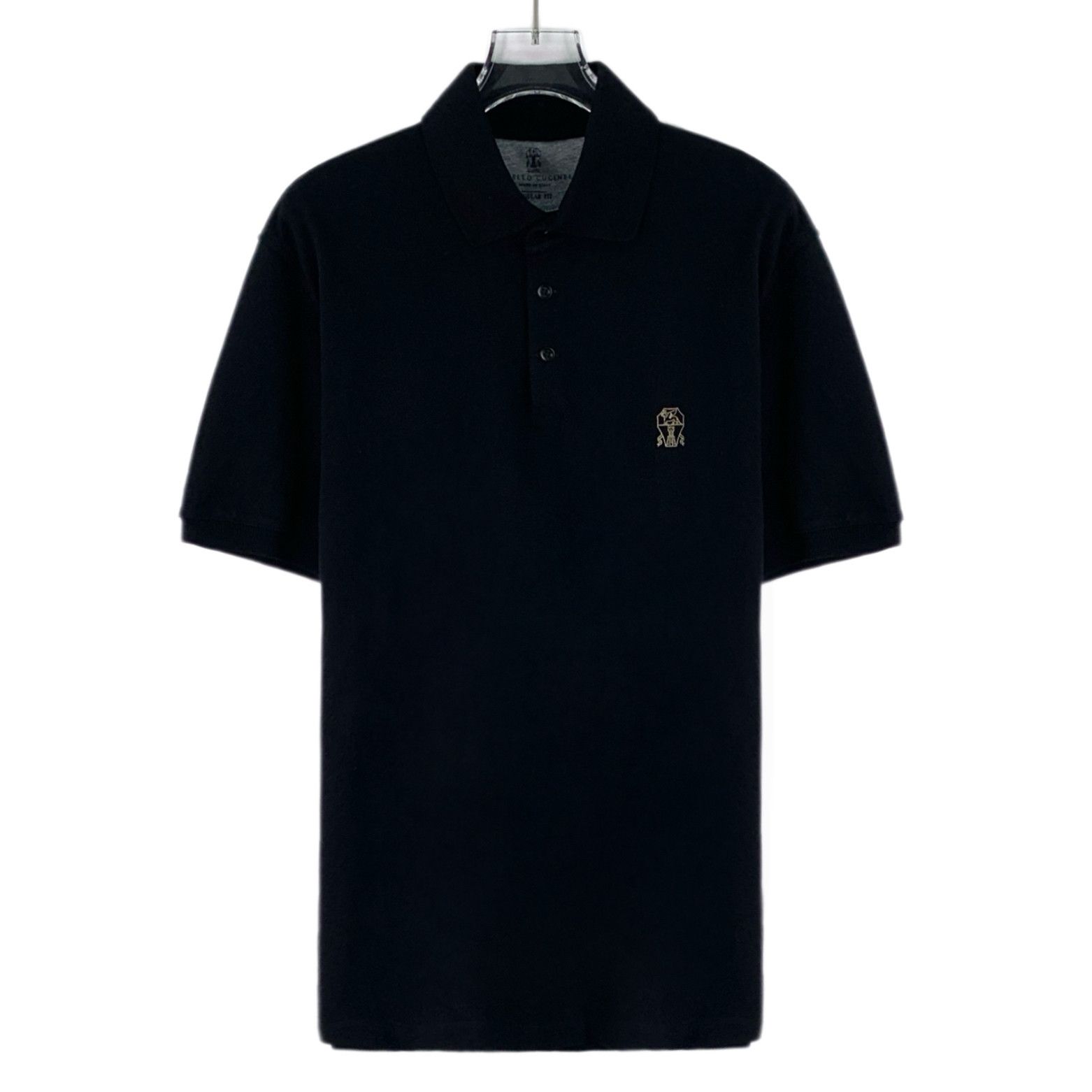 Brunello Cucinelli Brunello Cucinelli Logo Polo Shirt Black (46) Size US S / EU 44-46 / 1 - 1 Thumbnail