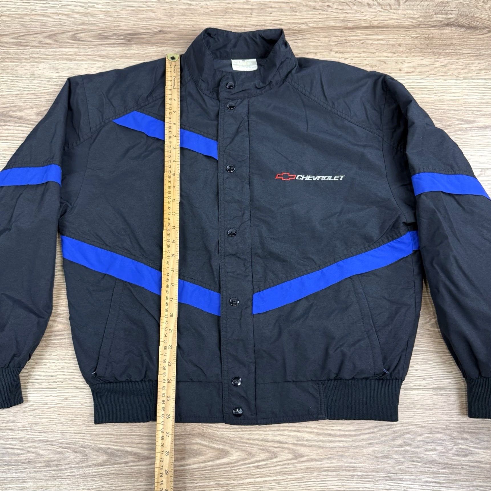 Vintage Chevrolet Windbreaker Jacket Men's XL Black Zip Chevy Size US XL / EU 56 / 4 - 3 Thumbnail