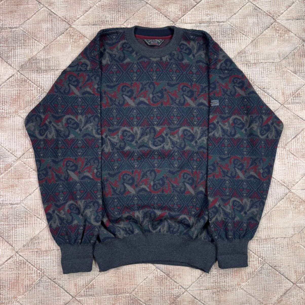 Paul & Shark × Vintage Paul & Shark Vintage Wool Floral Sweater Made in Italy Size US XXL / EU 58 / 5 - 3 Thumbnail