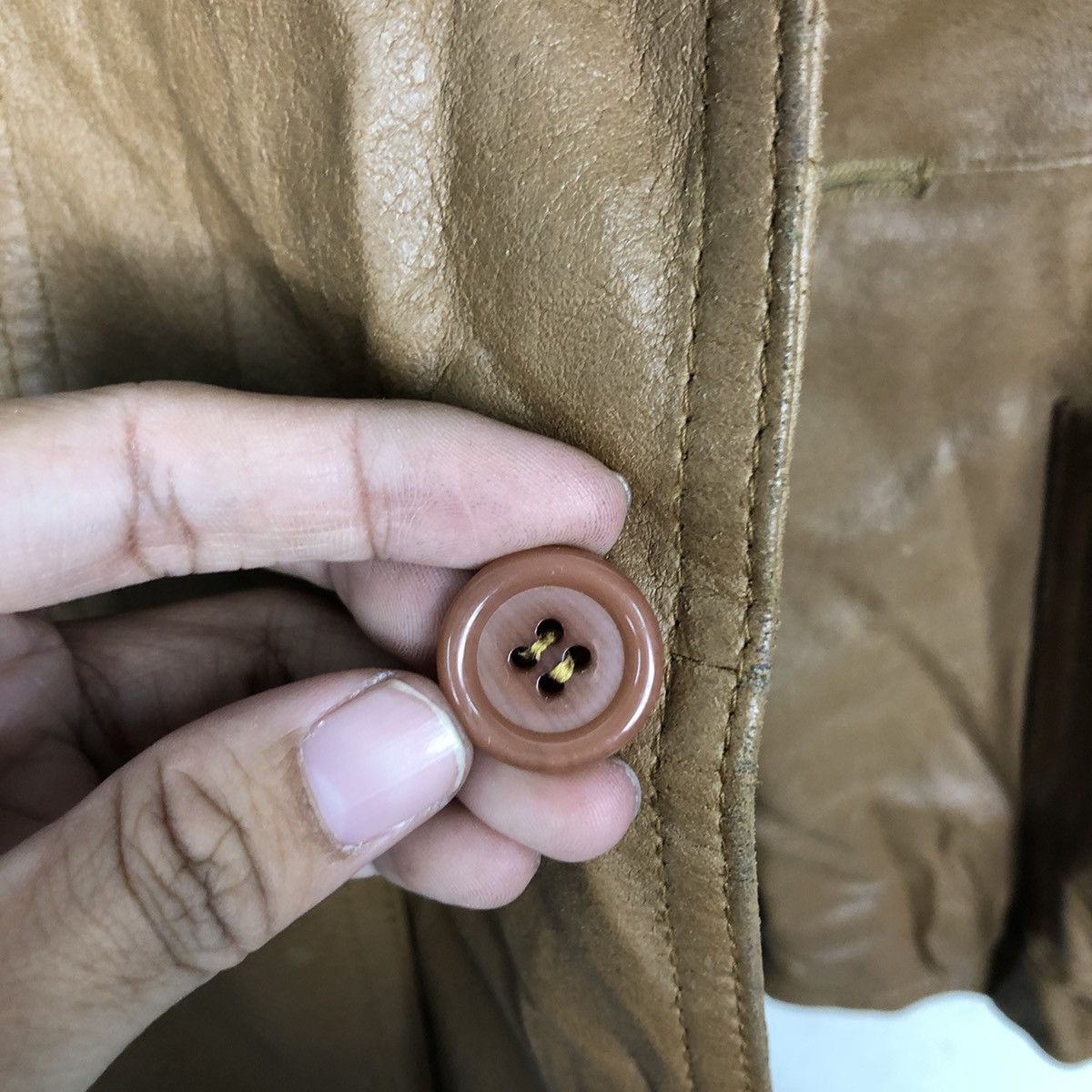 Japanese Brand 📌Vintage Cropped Button Leather Jacket Ined Yohji Yamamoto Size US M / EU 48-50 / 2 - 17 Thumbnail