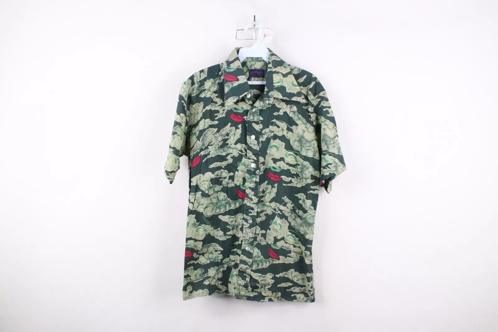 Vintage Vintage 70s Streetwear Abstract Art Face Cloud Button Shirt Size US L / EU 52-54 / 3 - 1 Thumbnail
