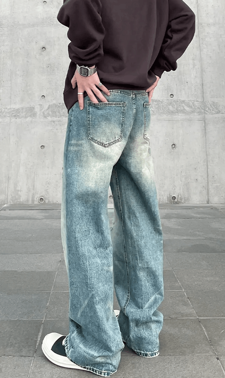 Japanese Brand × Vintage Vintage Distressed Baggy Blue Jeans Size US 28 / EU 44 - 5 Thumbnail