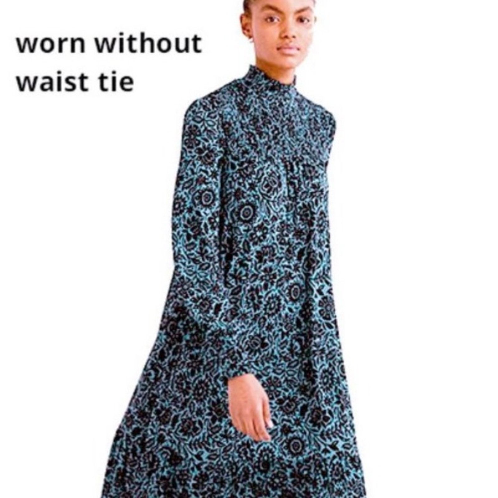 Boden Boden Floral Midi Dress Size L / US 10 / IT 46 - 3 Thumbnail
