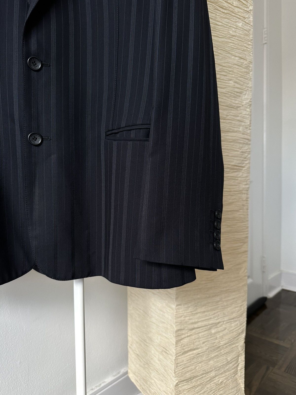 Dolce & Gabbana Dolce Gabbana Gray Striped Blazer Size 52R - 4 Thumbnail