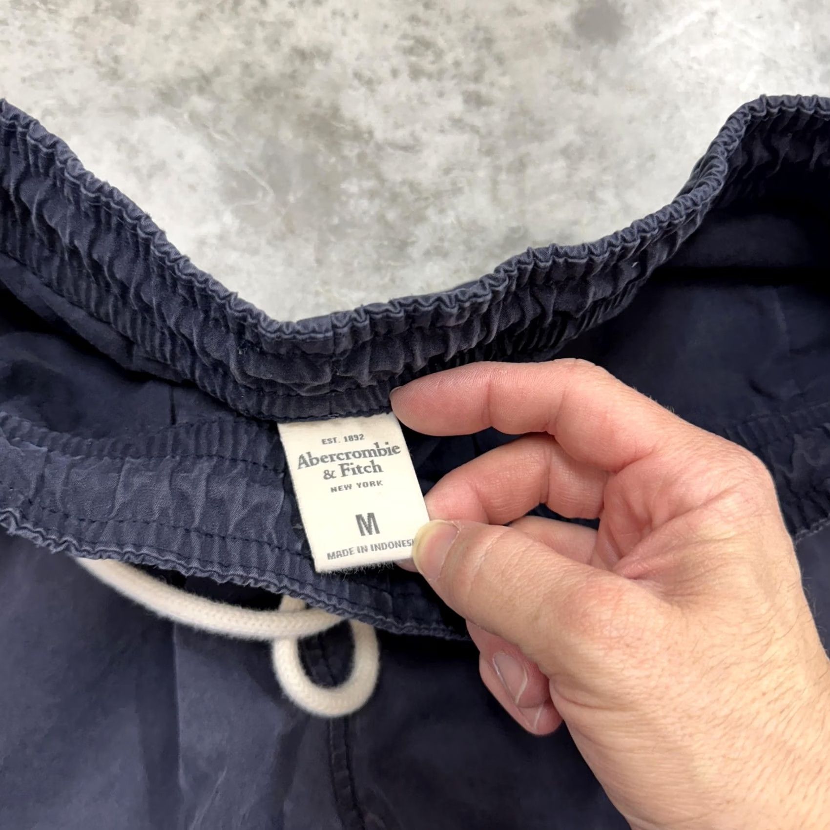 Abercrombie & Fitch Abercrombie & Fitch Pants Mens M Navy Side Stripe Drawstring Track Size US 31 - 4 Thumbnail