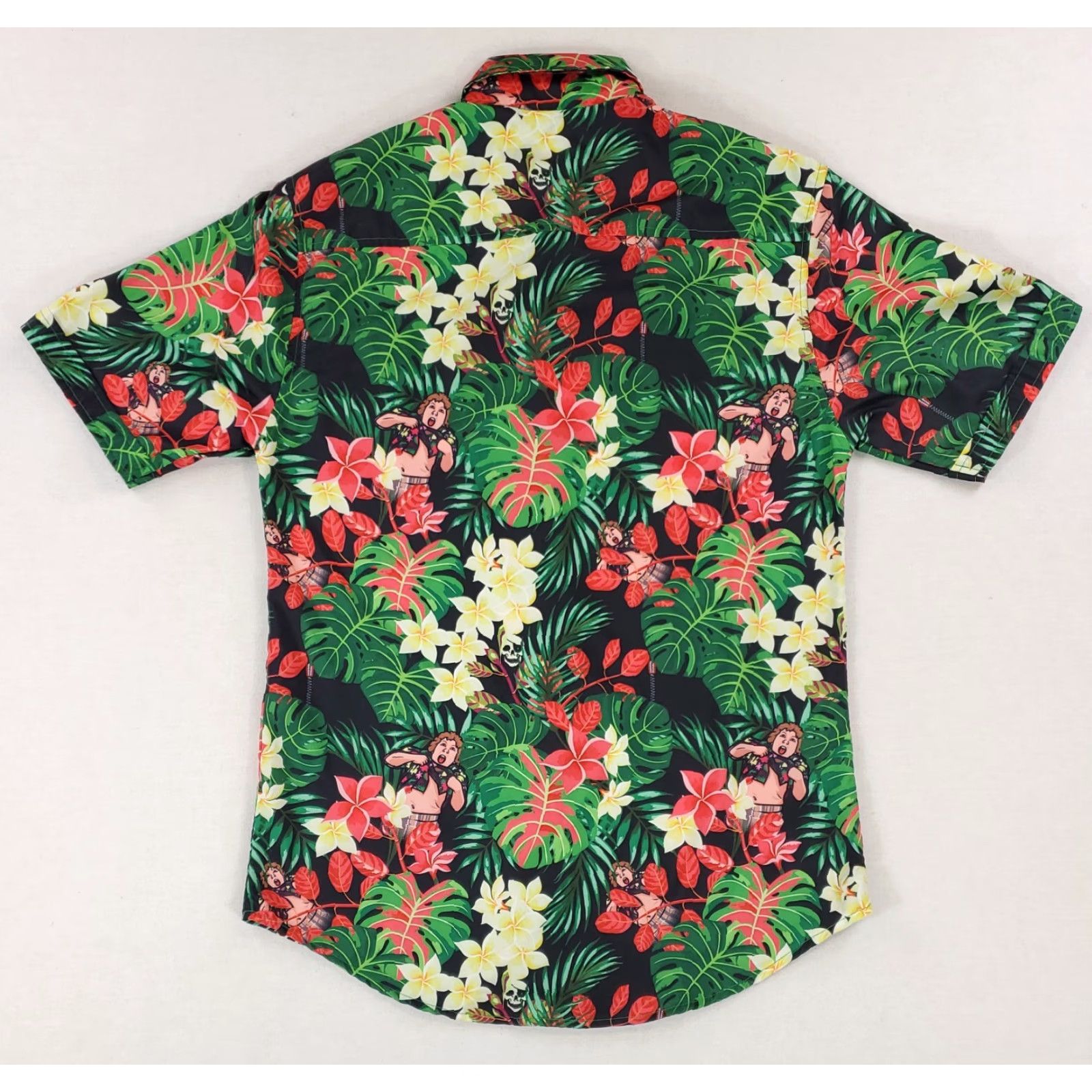 Vintage RSVLTS The Goonies Hawaiian Camp Shirt Black Green Floral Short Sleeve Mens S Size US S / EU 44-46 / 1 - 4 Thumbnail