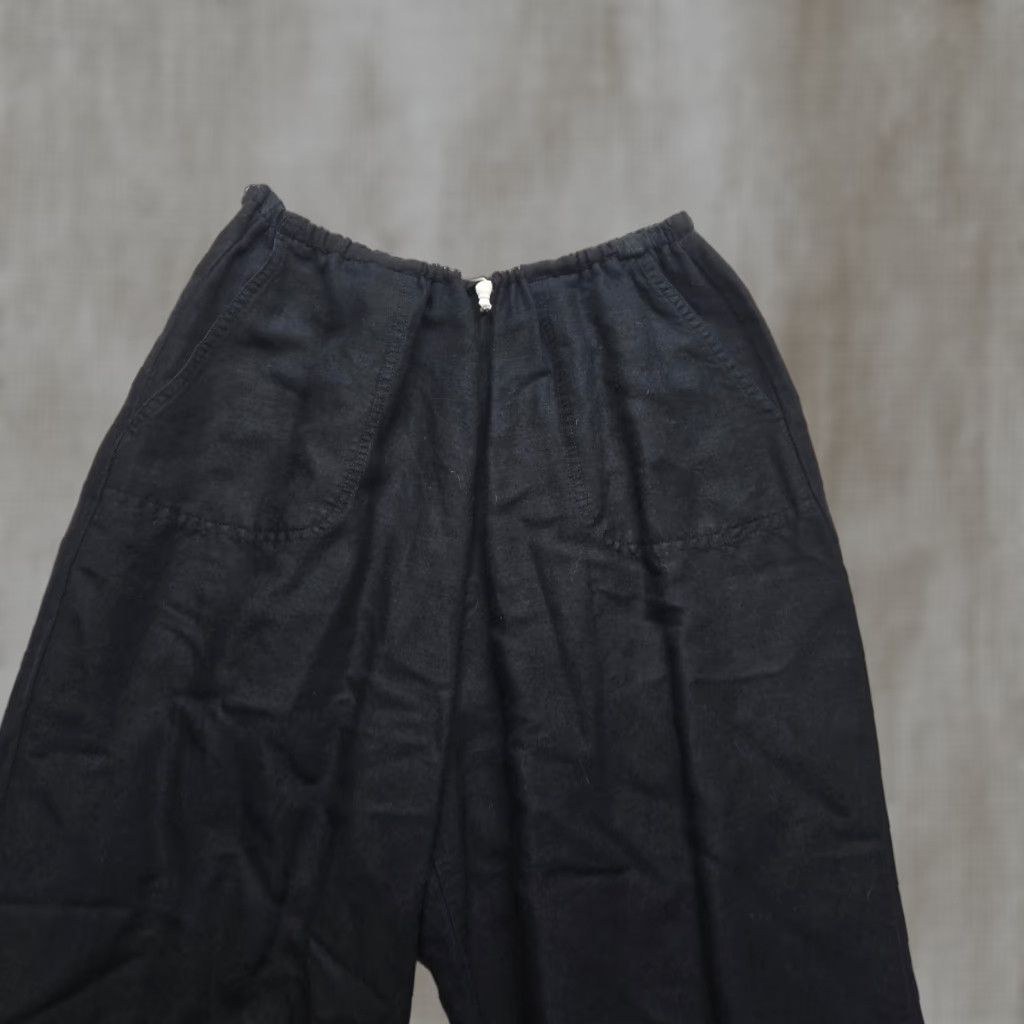Vintage New York & Company Pants Women M Black Slim Ankle Stretch Tapered Solid Flat Front ZIP PULL ON Casual Workwear Modern Size 32" / US 10 / IT 46 - 1 Thumbnail